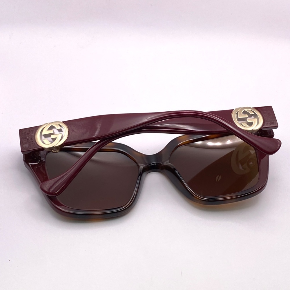 NWT Gucci GG1023S-003 Gold Cat Eye 54mm Sunglasses - Picture 12 of 13